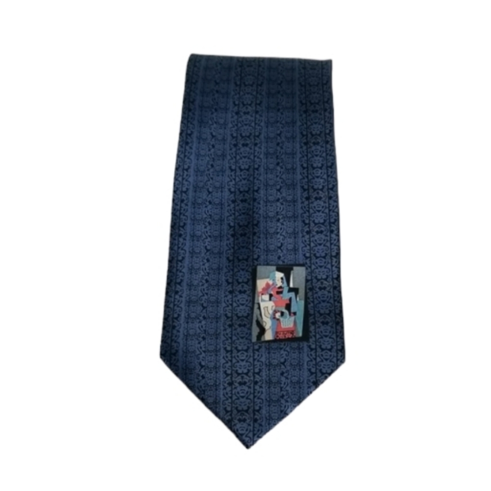 Tie Picasso L'Italienne 1917 100% Silk (Blue)